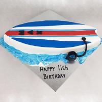 Surfing - Beach Surfboard Cake